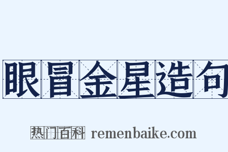 眼冒金星造句是什么意思的图片